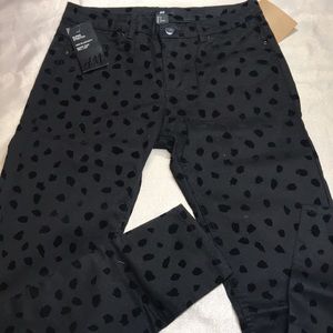 NWT Skinny Velvet Spotted Pants